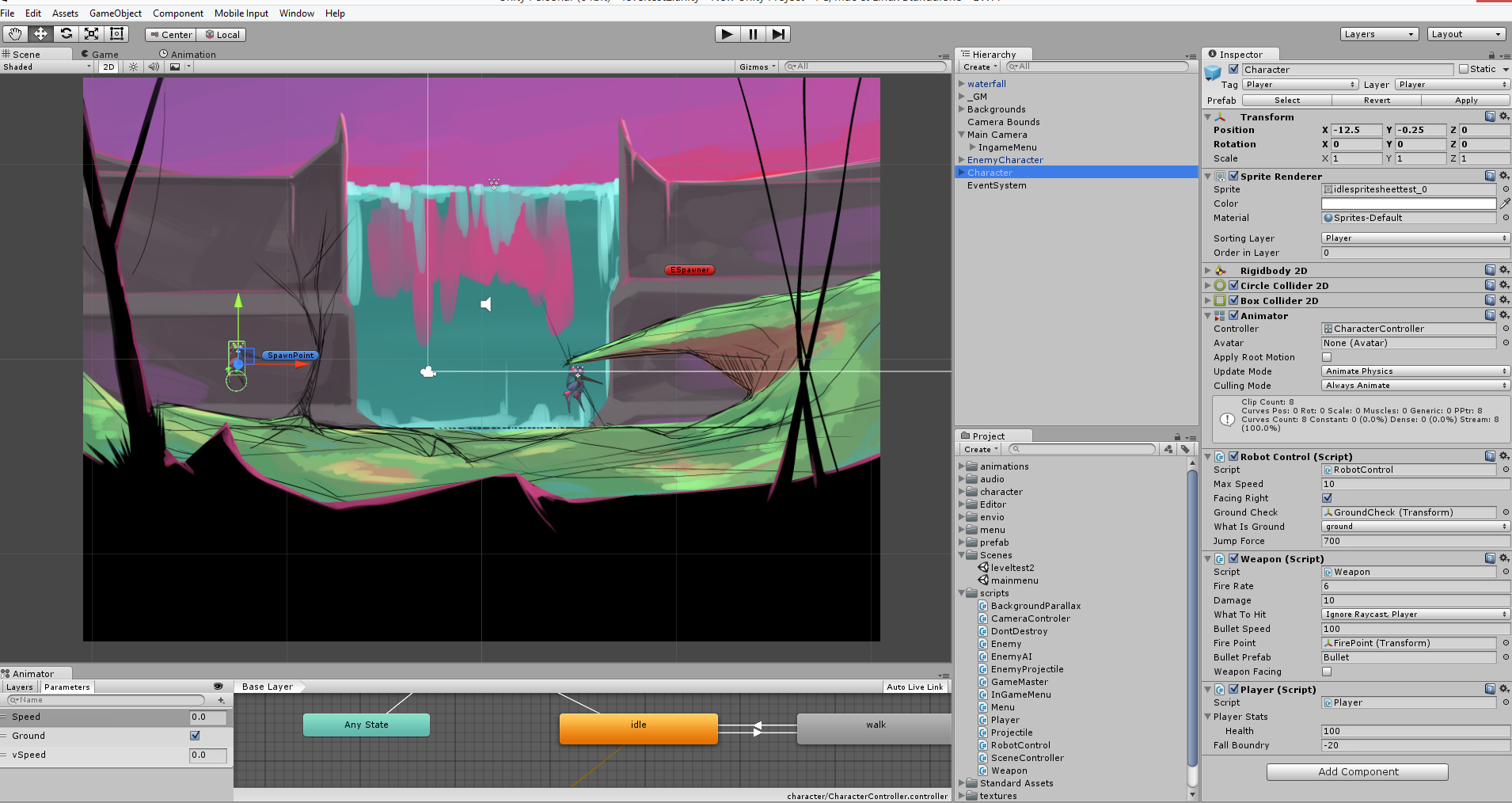 Screenshot of Unity game